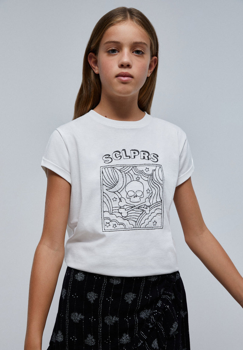 EMBROIDERED PICTURE T-SHIRT