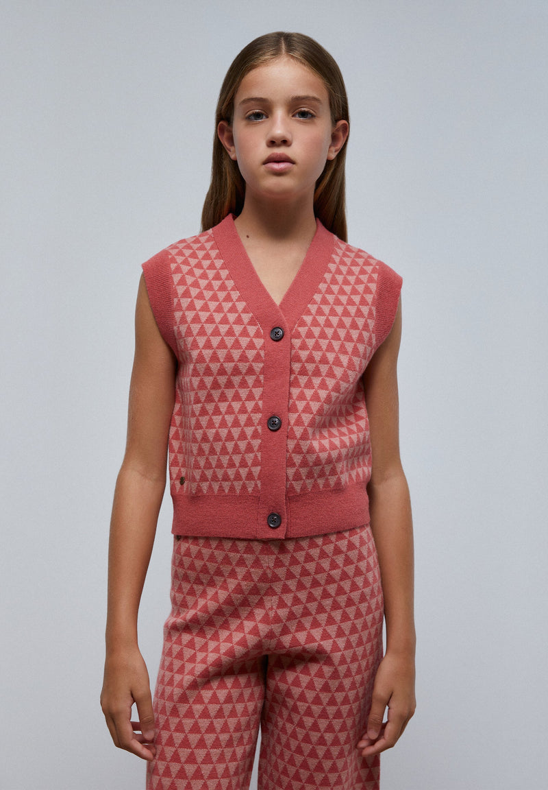 TRIANGLE KNIT GILET