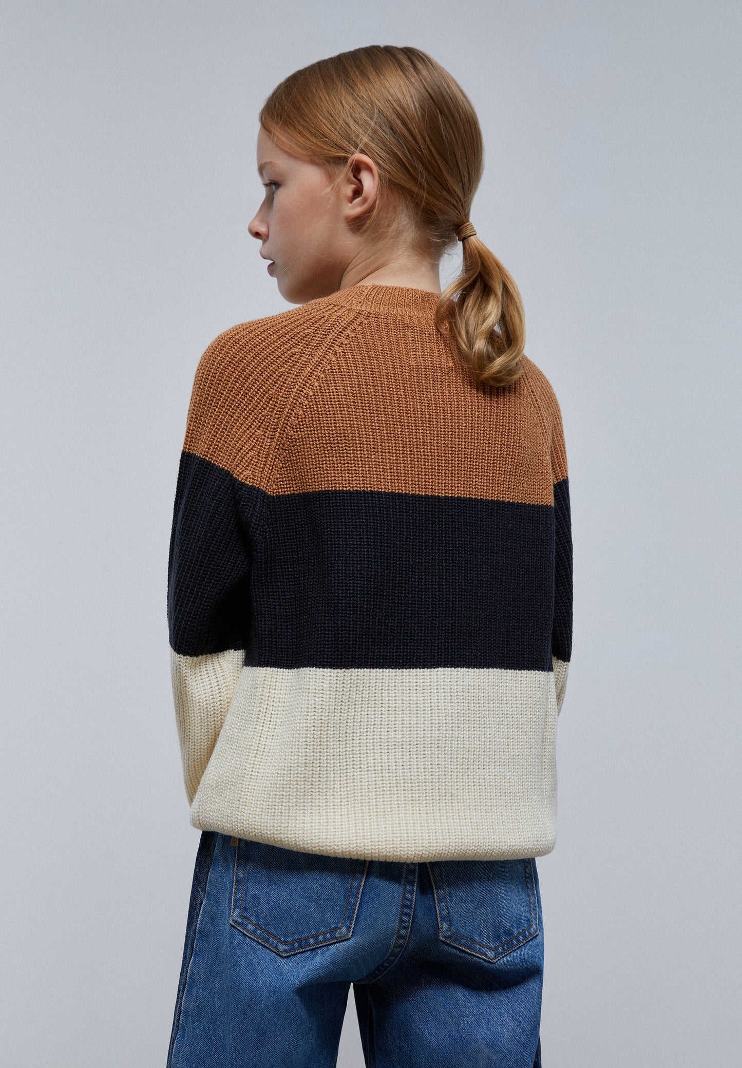 THREE-COLOURED KNIT SWEATER