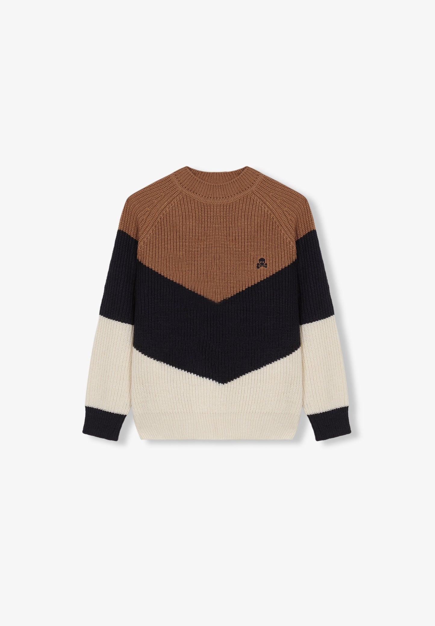 THREE-COLOURED KNIT SWEATER