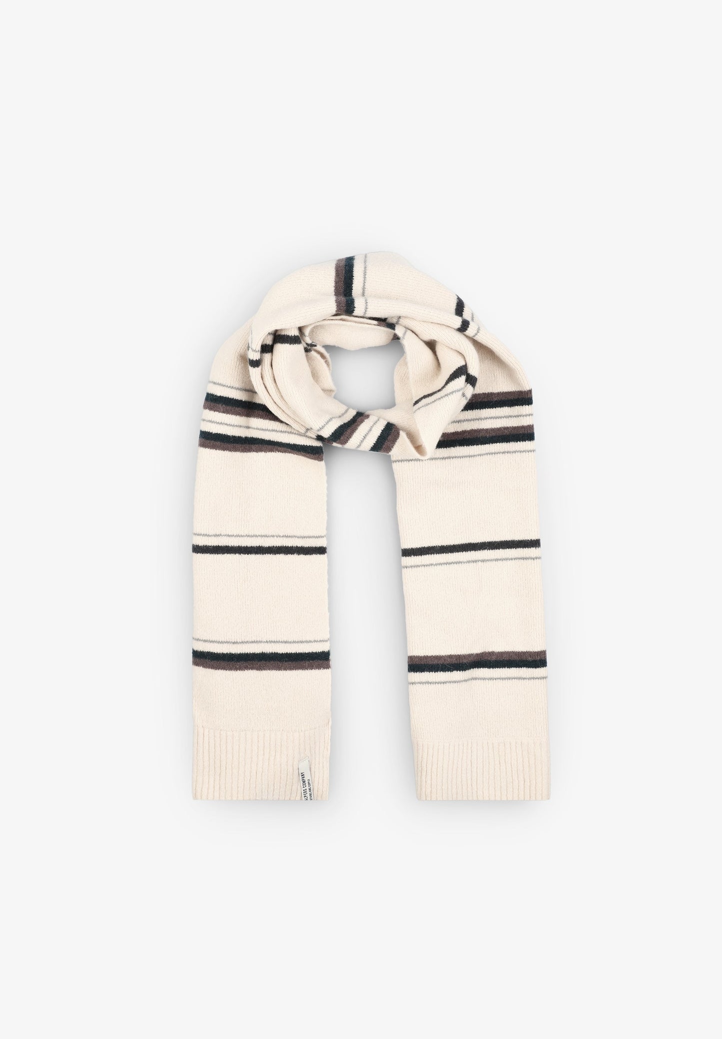 TWO-TONE STRIPE KNIT SCARF