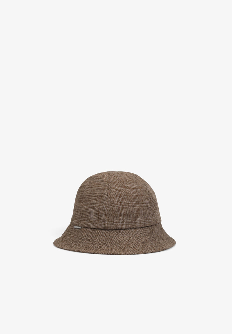CHECKED BUCKET HAT