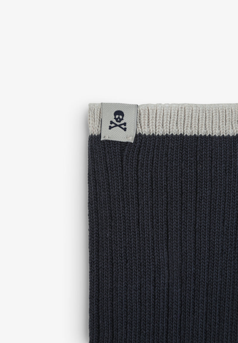 RIB KNIT CONTRAST SOCKS