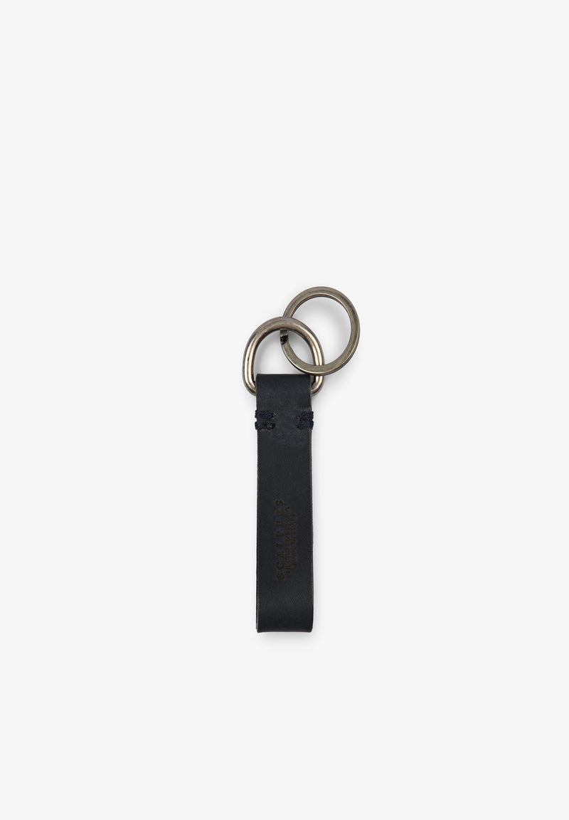 LEATHER KEYCHAIN DOUBLE BUCKLE