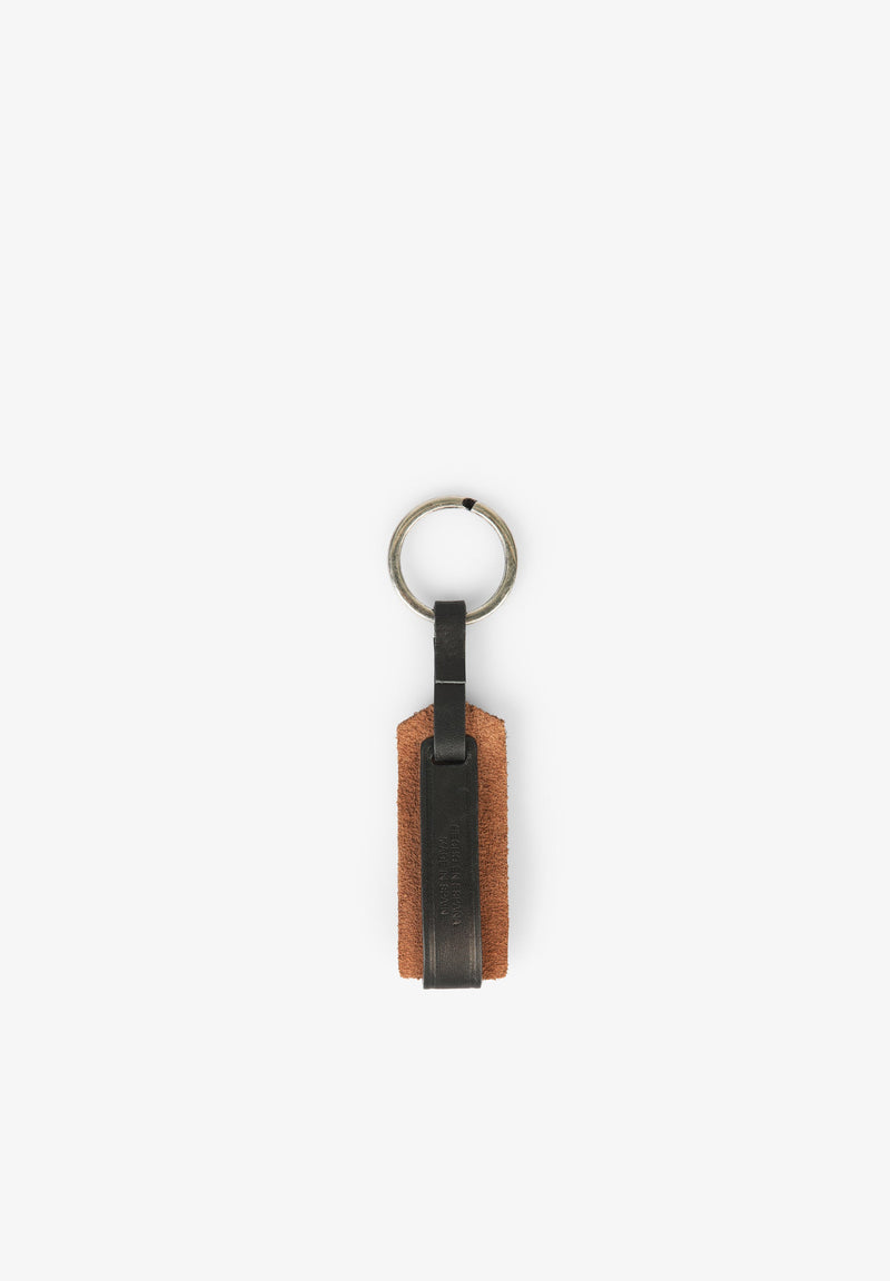 SPLIT SUEDE LEATHER KEYCHAIN