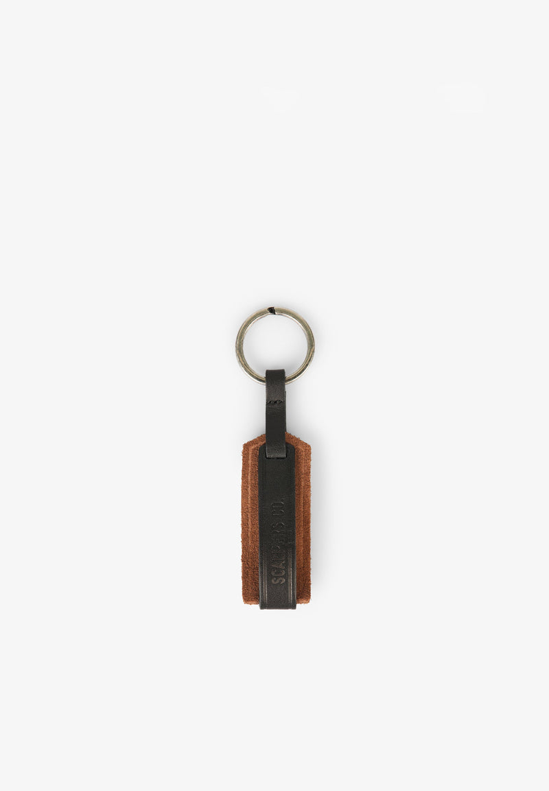 SPLIT SUEDE LEATHER KEYCHAIN