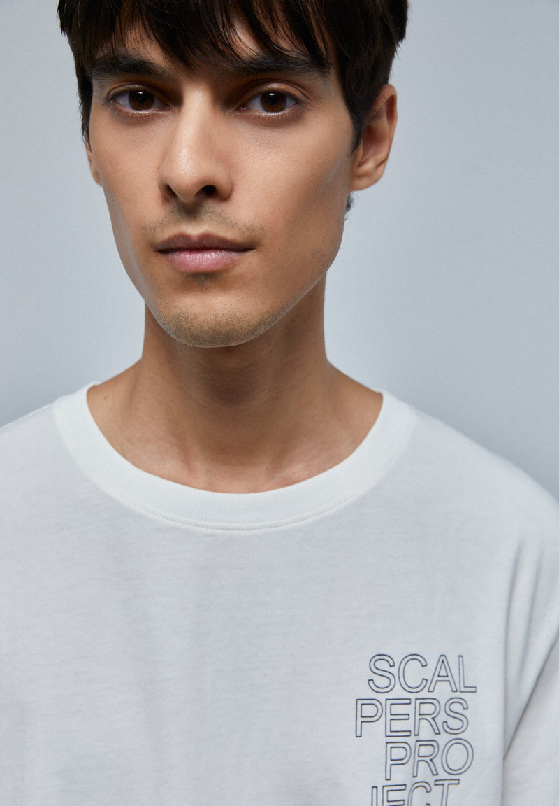 MOTIF T-SHIRT WITH BACK LOGO
