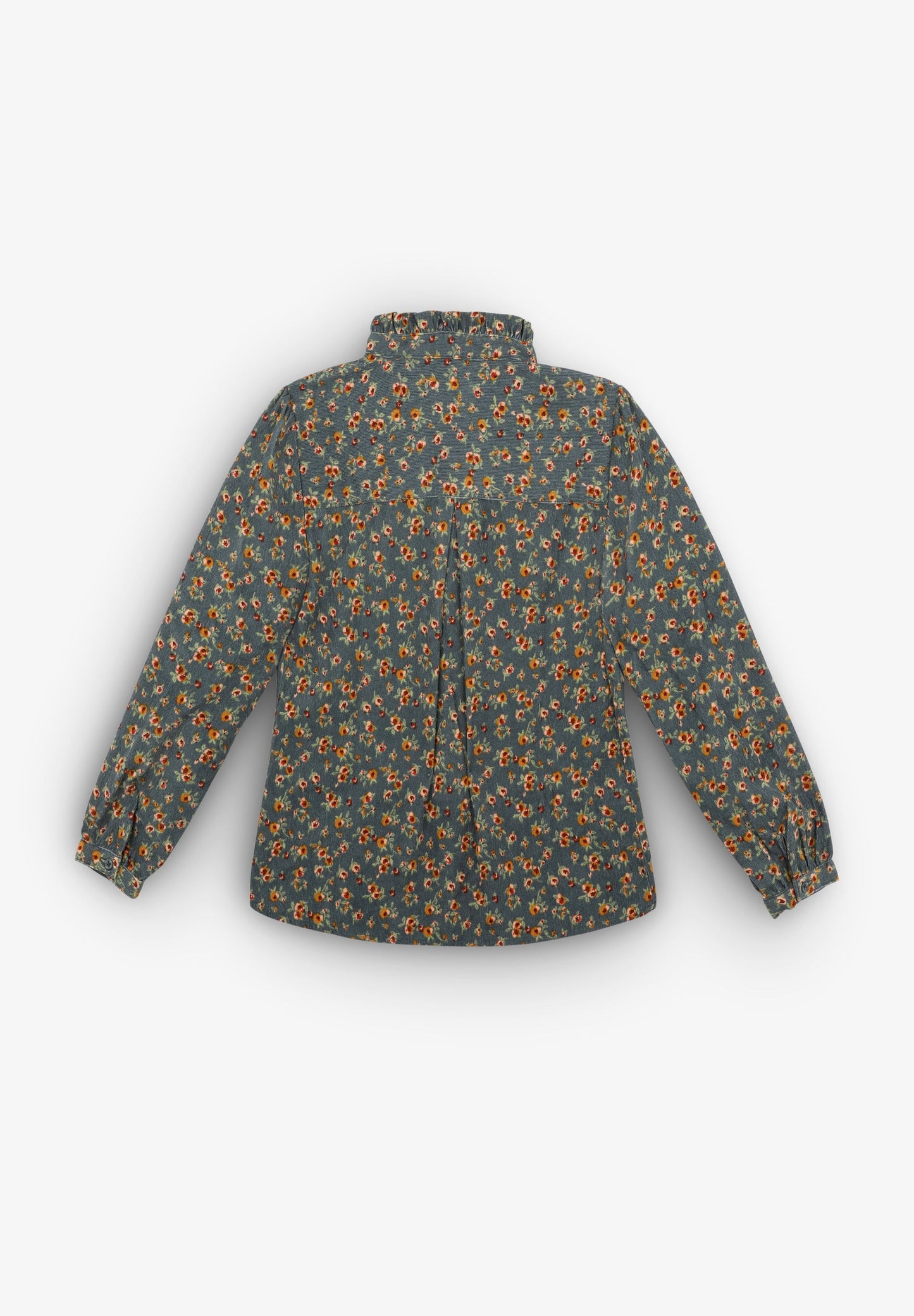 MICRO CORDUROY FLORAL BLOUSE