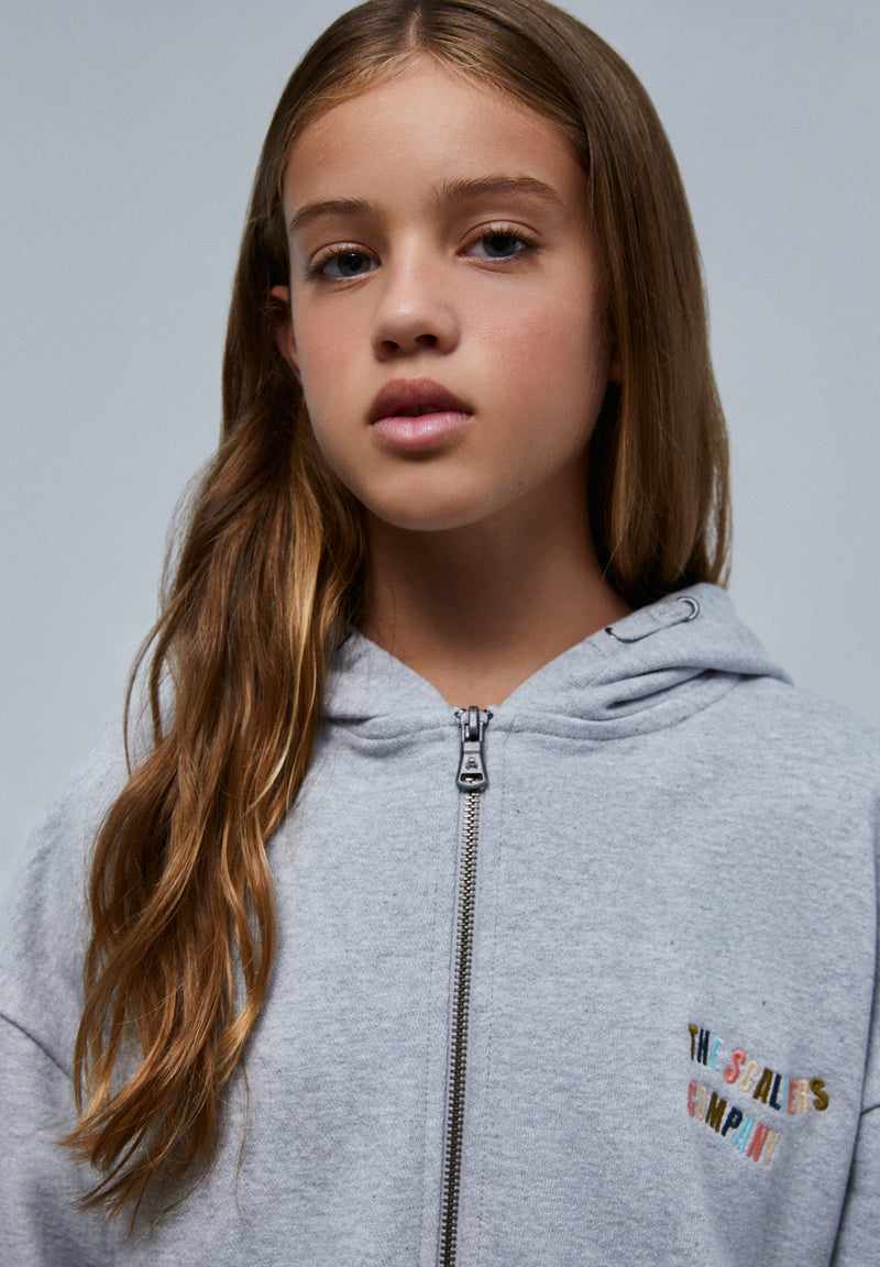 CONTRAST HOODIE WITH ZIP