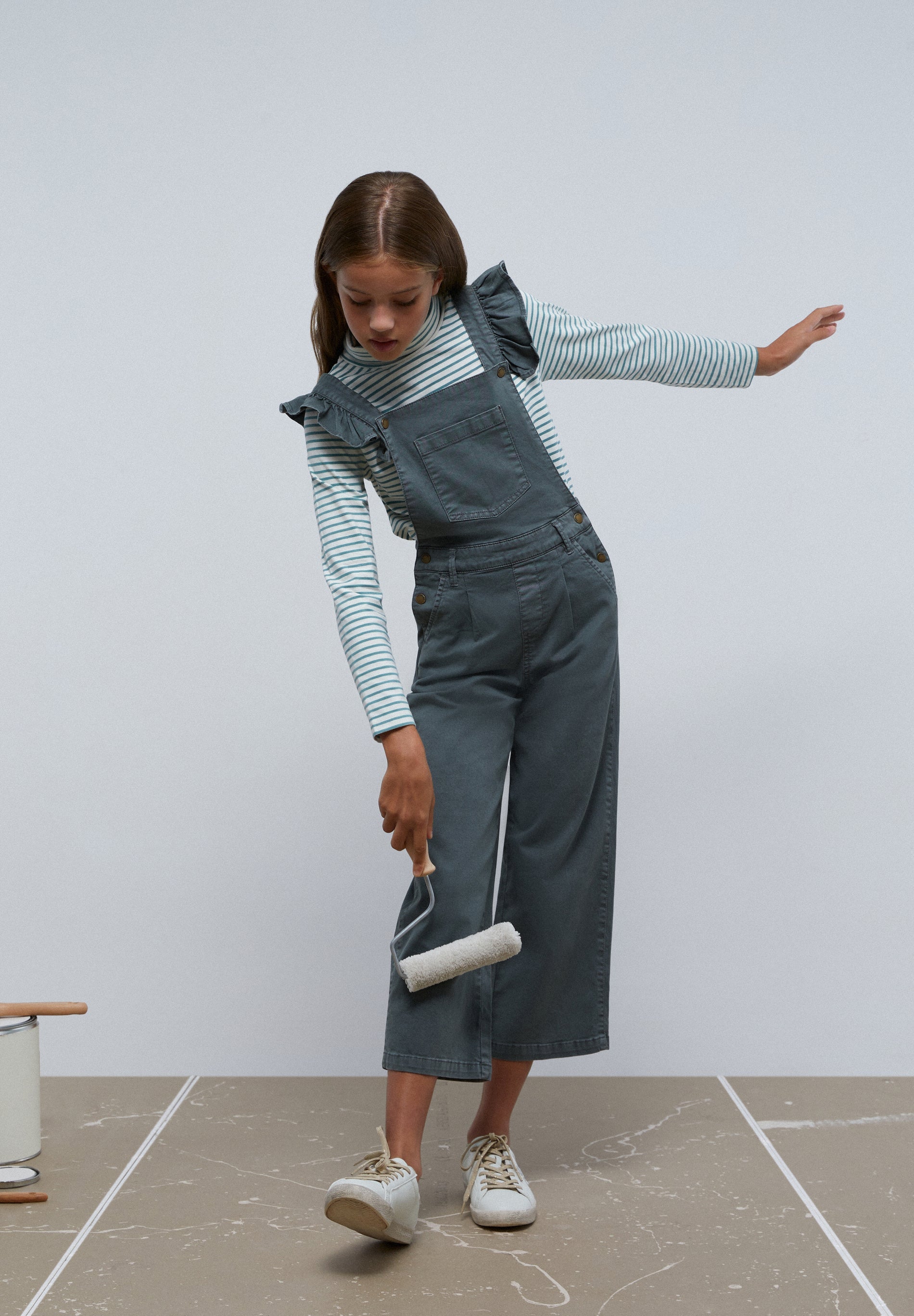 STRIPE HIGH NECK T-SHIRT