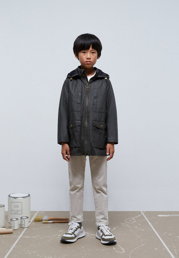 WAXED HOODED PARKA