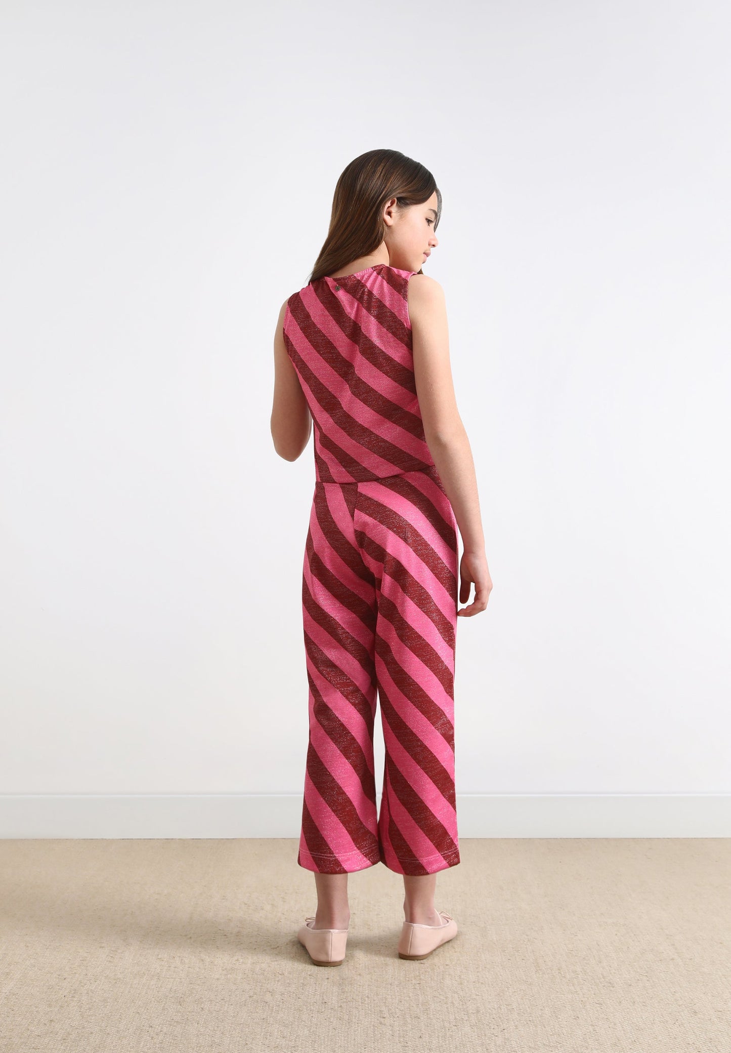 STRIPED LUREX TROUSERS
