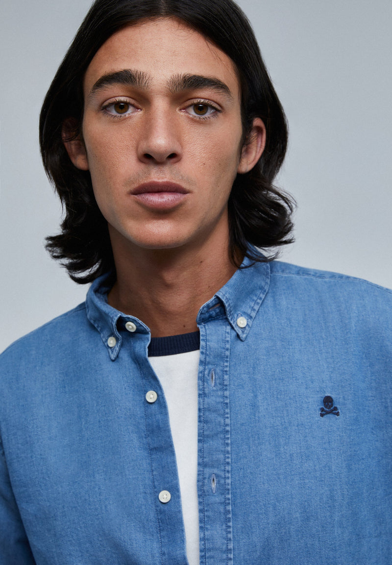 DENIM SHIRT WITH BUTTONS