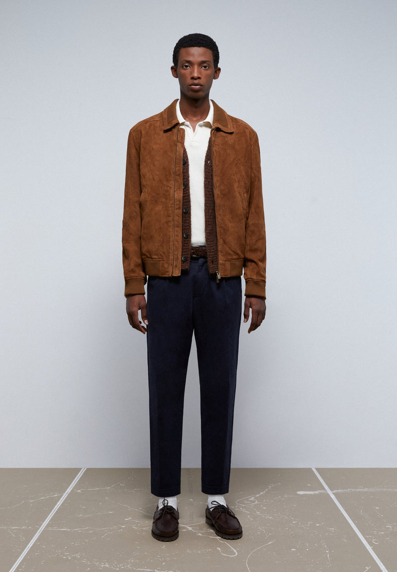 LEATHER BOMBER JACKET