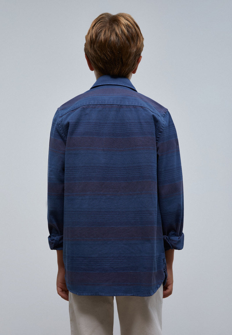 STRIPED DENIM SHIRT