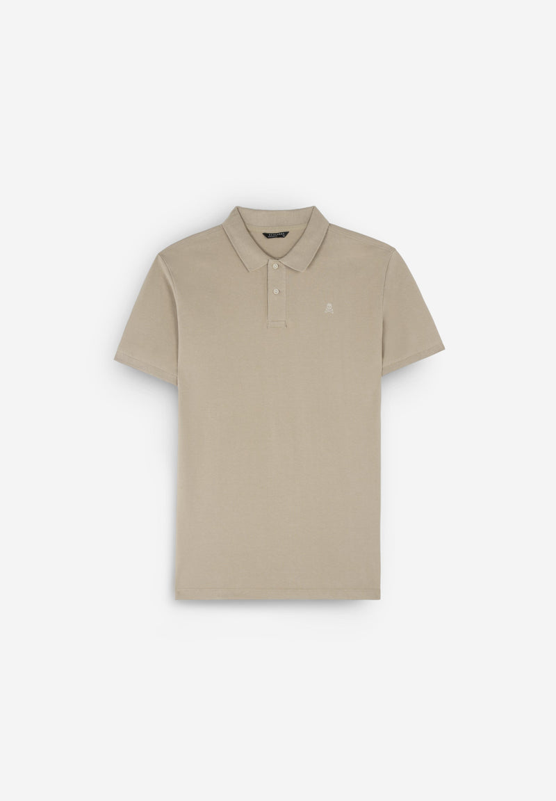 BASIC POLO SHIRT WITH SKULL DETAIL
