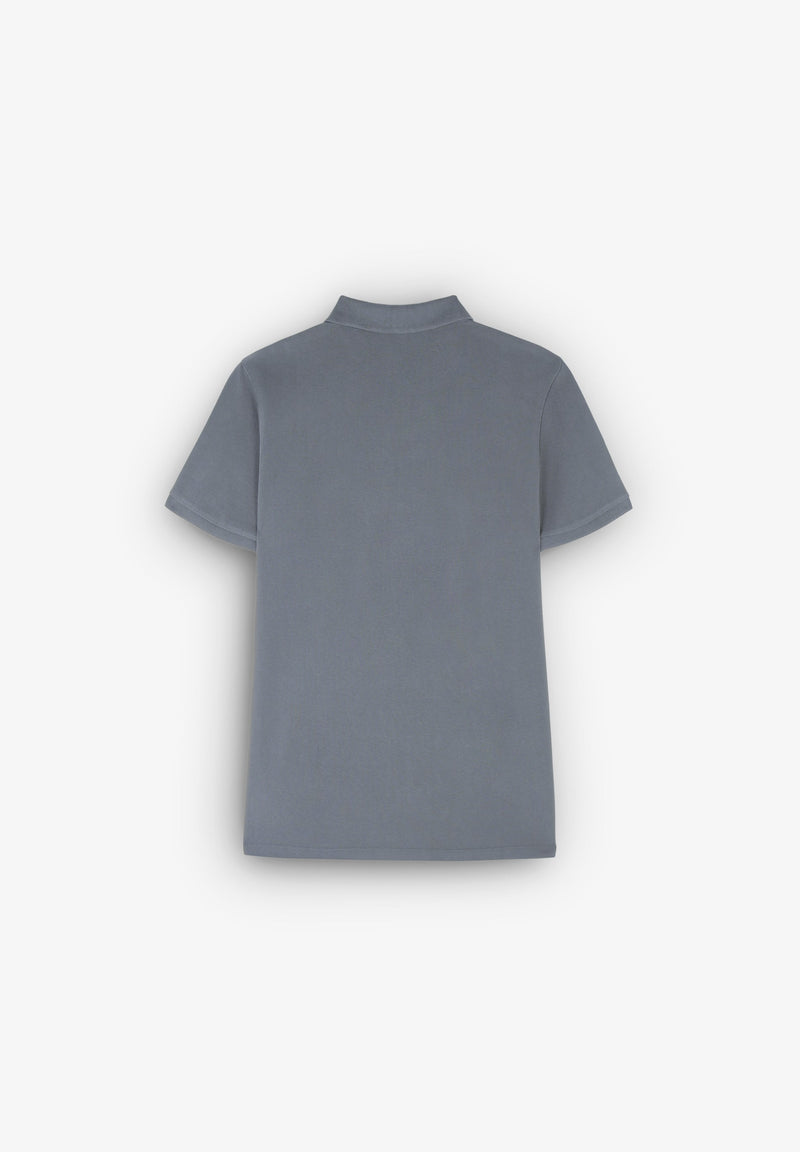 BASIC POLO SHIRT WITH SKULL DETAIL
