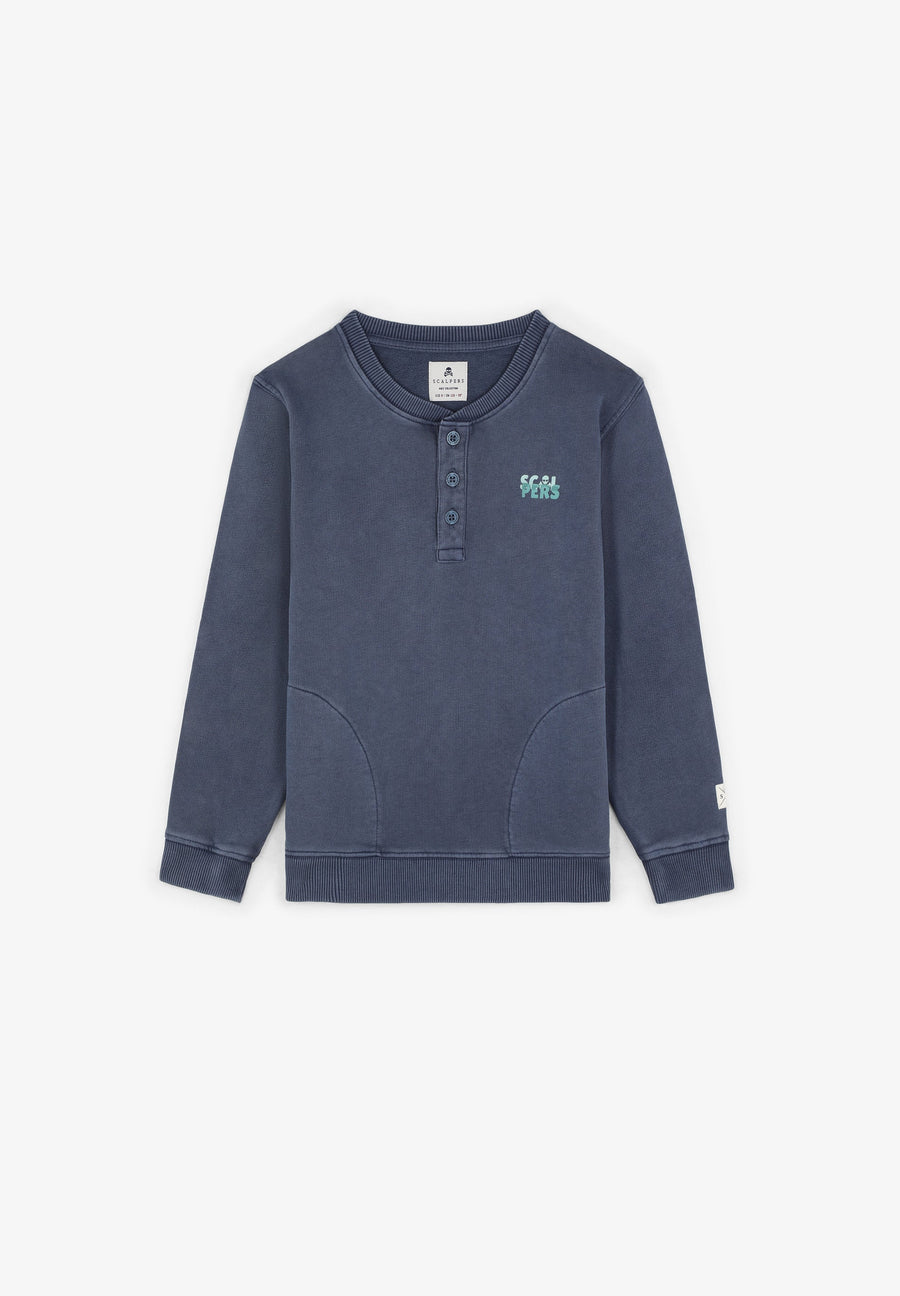 SKULL SWEATSHIRT WITH BUTTONS
