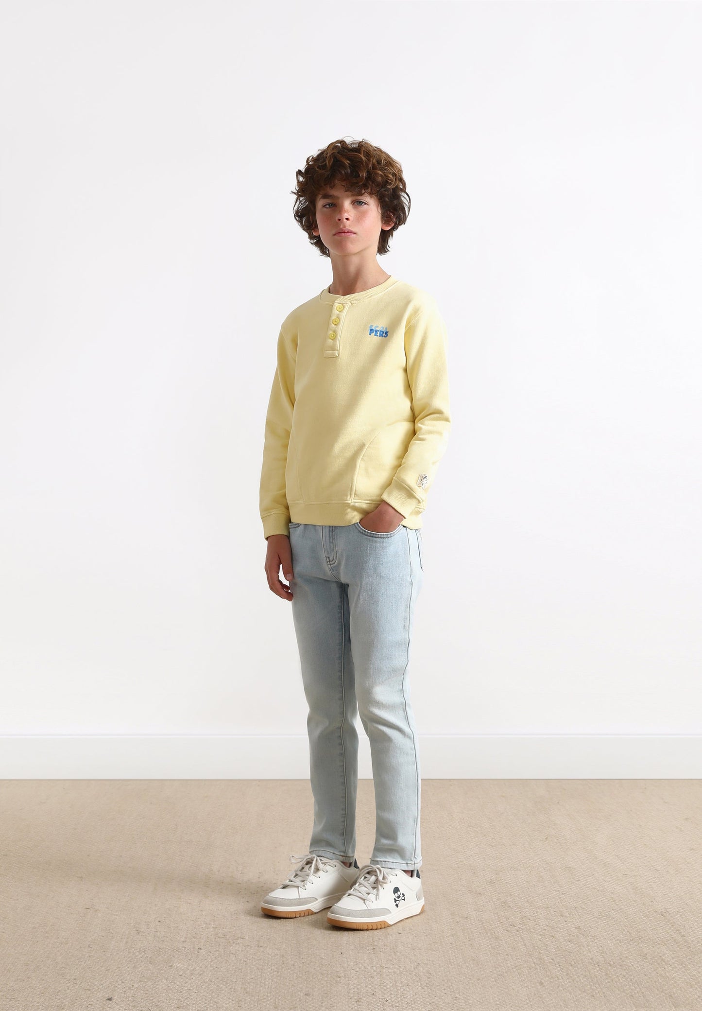 SKULL SWEATSHIRT WITH BUTTONS