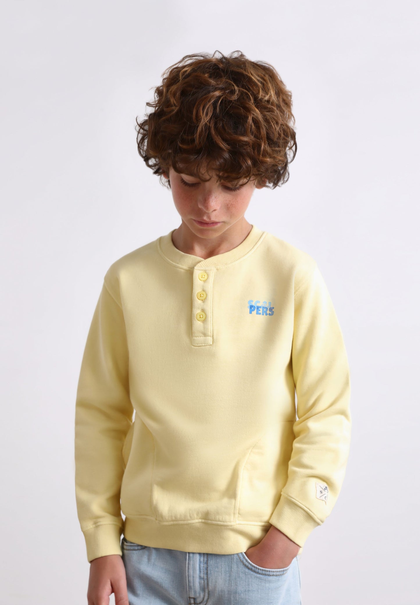 SKULL SWEATSHIRT WITH BUTTONS