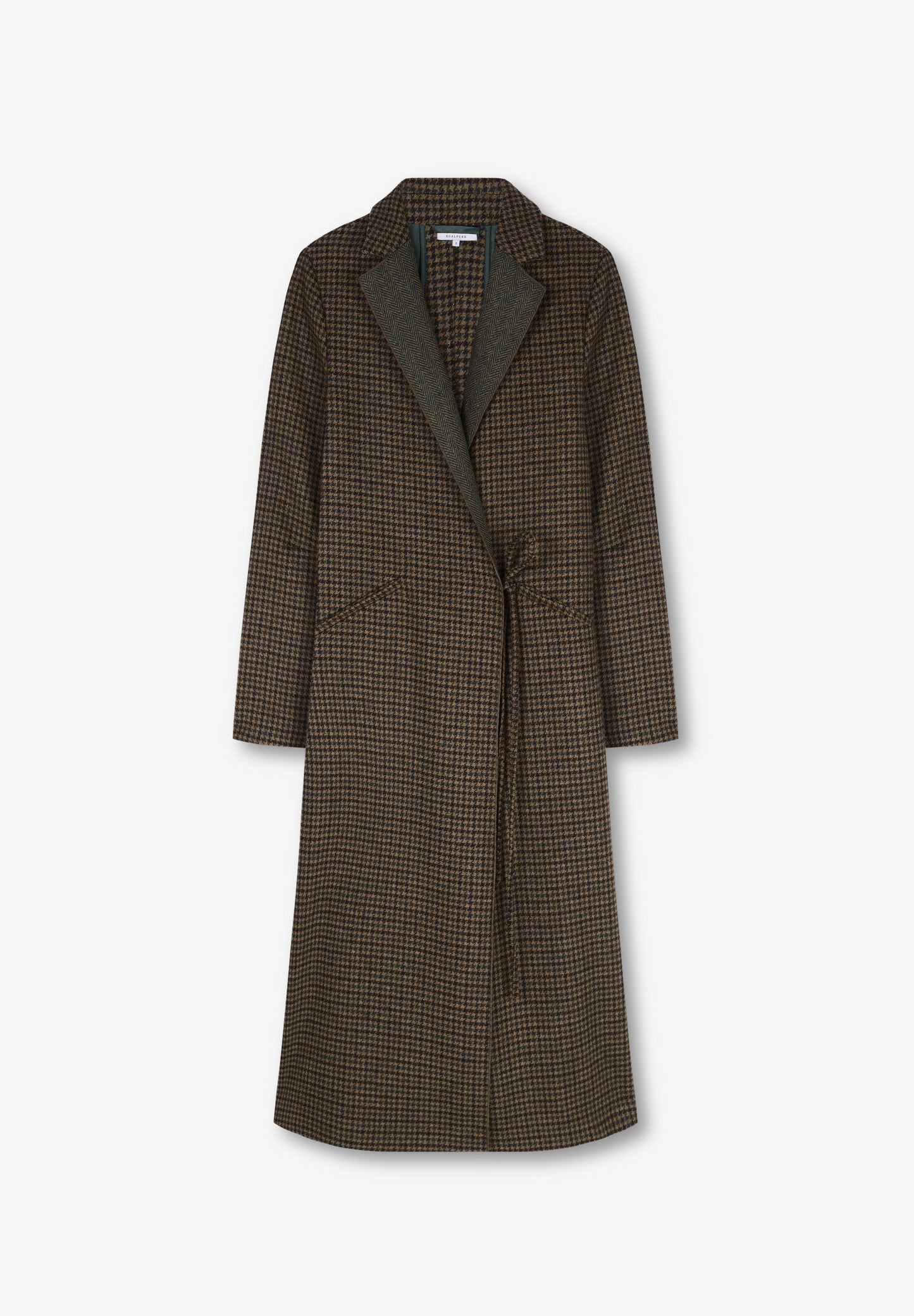 COAT WITH HERRINGBONE COLLAR DETAIL