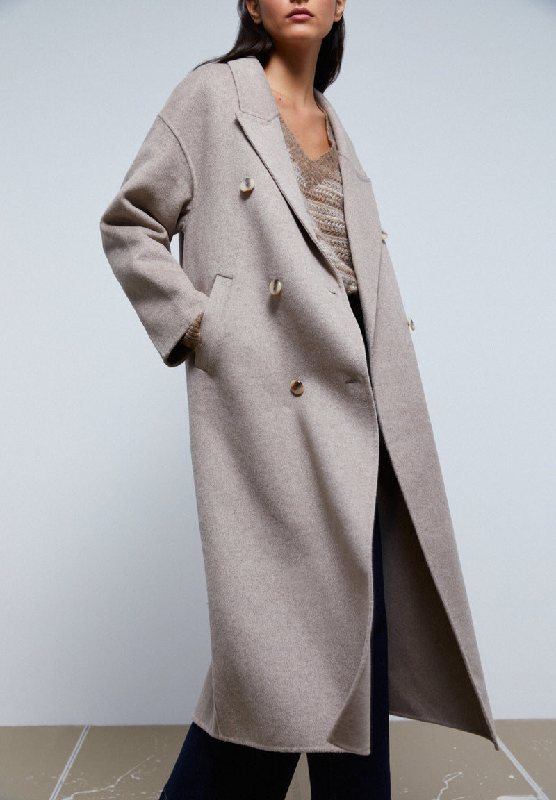 WOOL COAT WITH SCARF