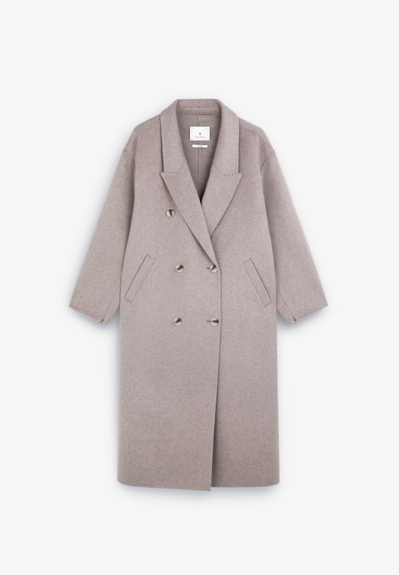 WOOL COAT WITH SCARF