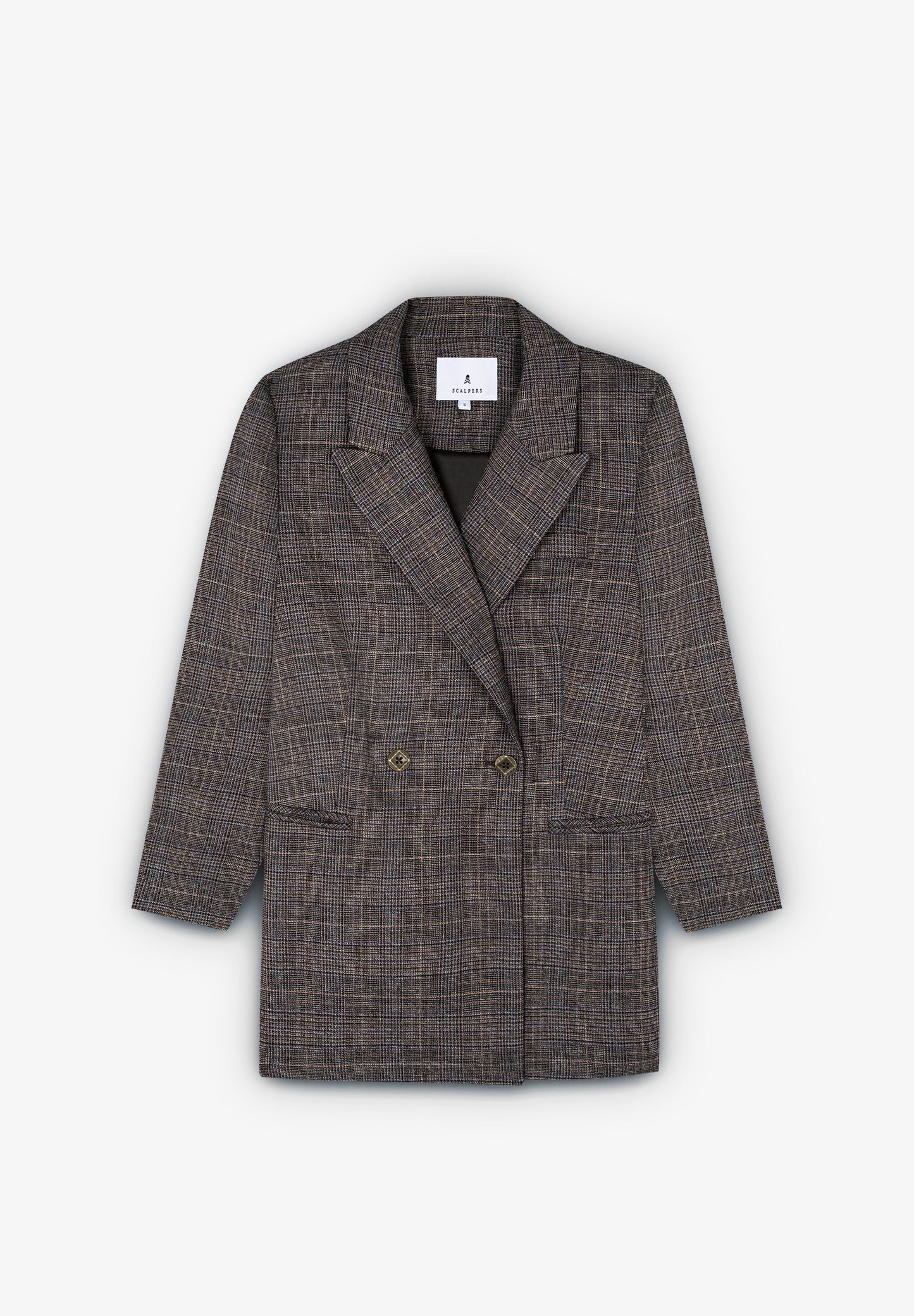 CHECK BLAZER WITH BUTTONS