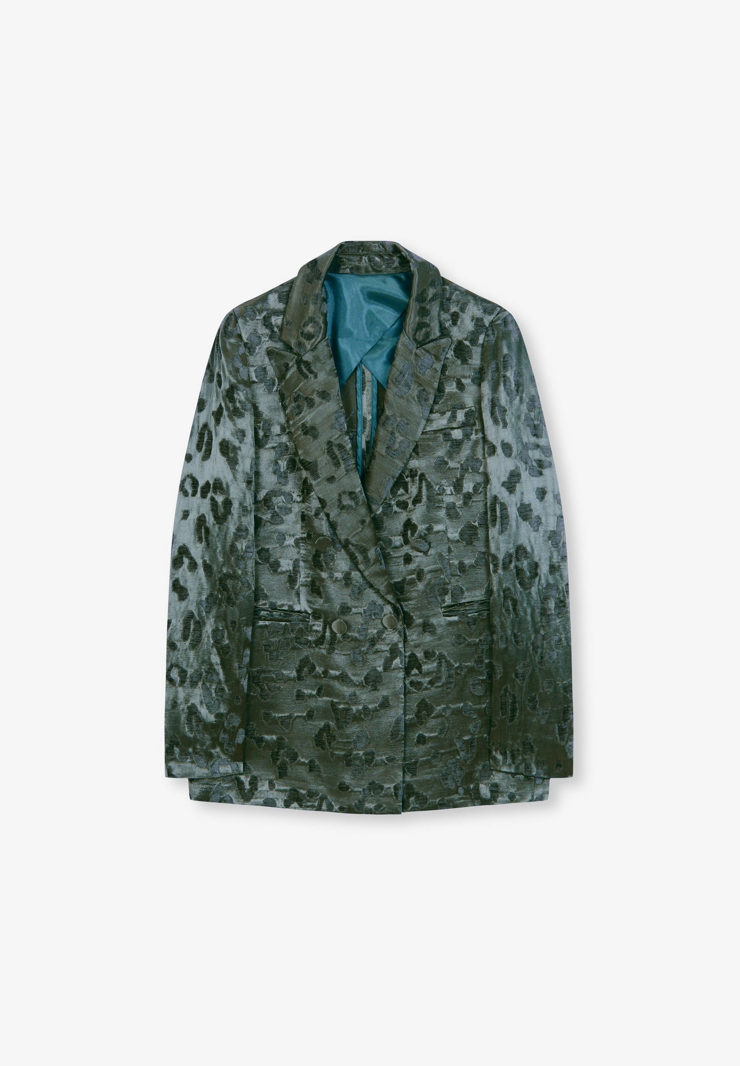 ANIMAL PRINT VELVET BLAZER