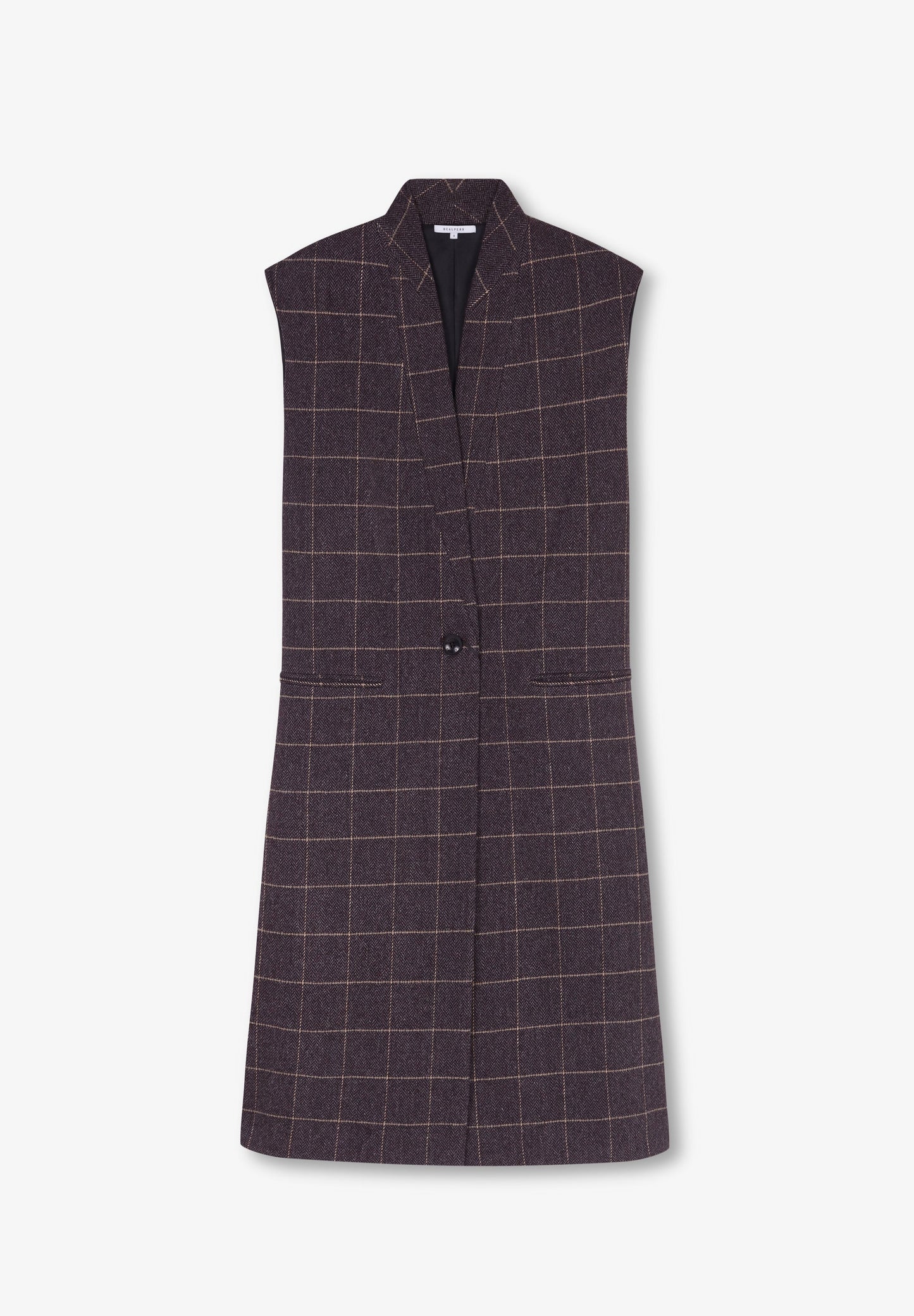 LONG CHECKED WAISTCOAT