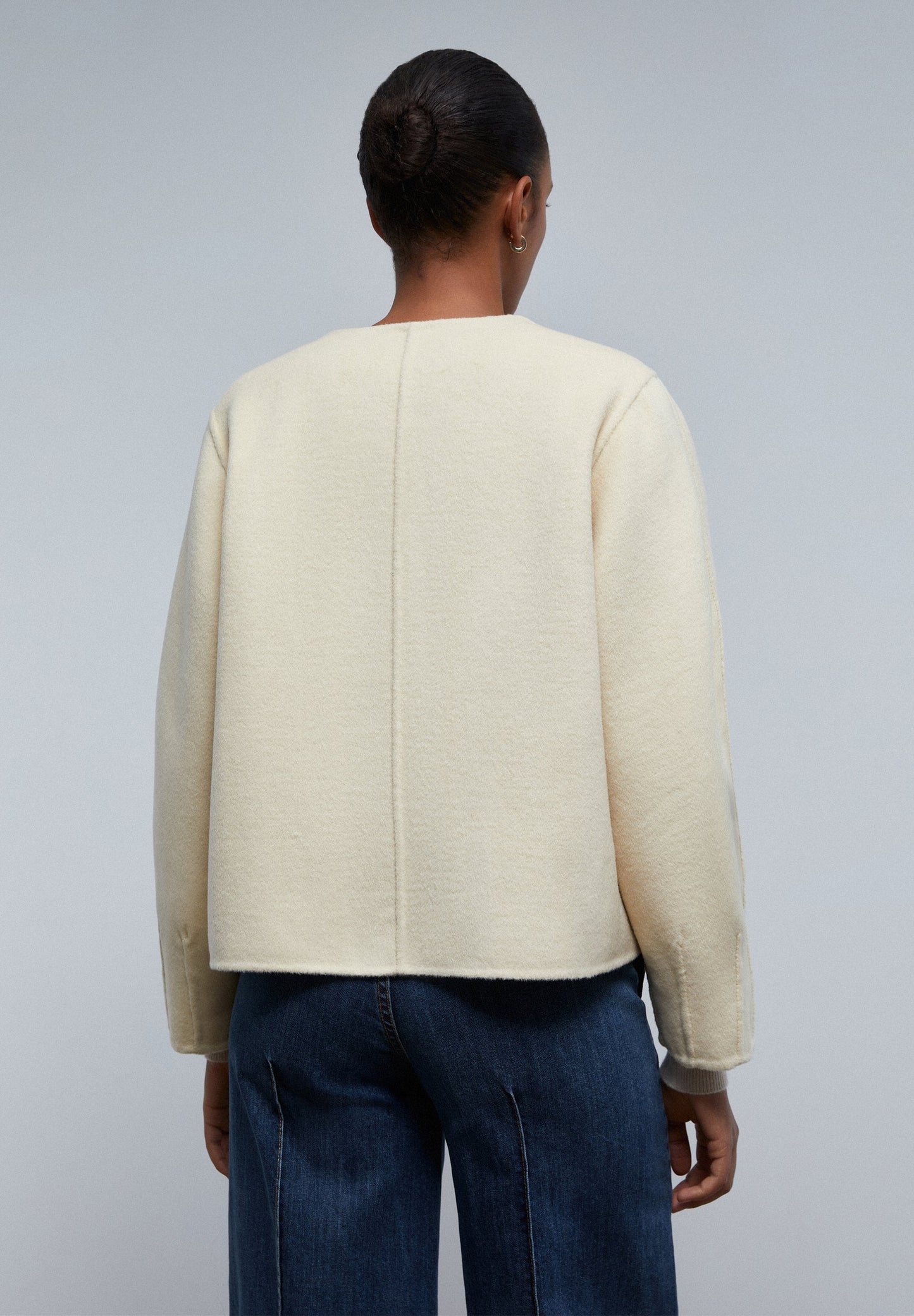 CHECK WOOL CARDIGAN