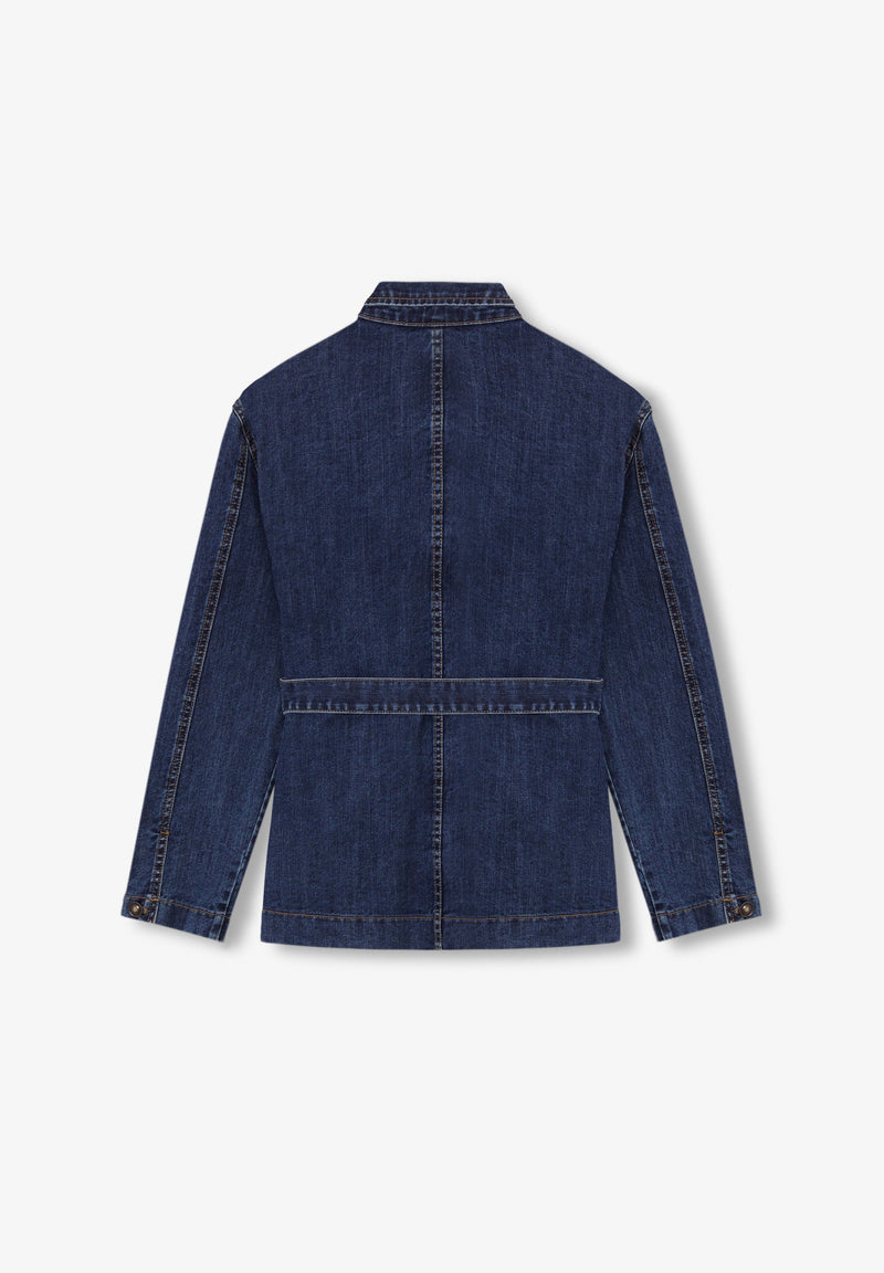 DENIM JACKET WITH BELT