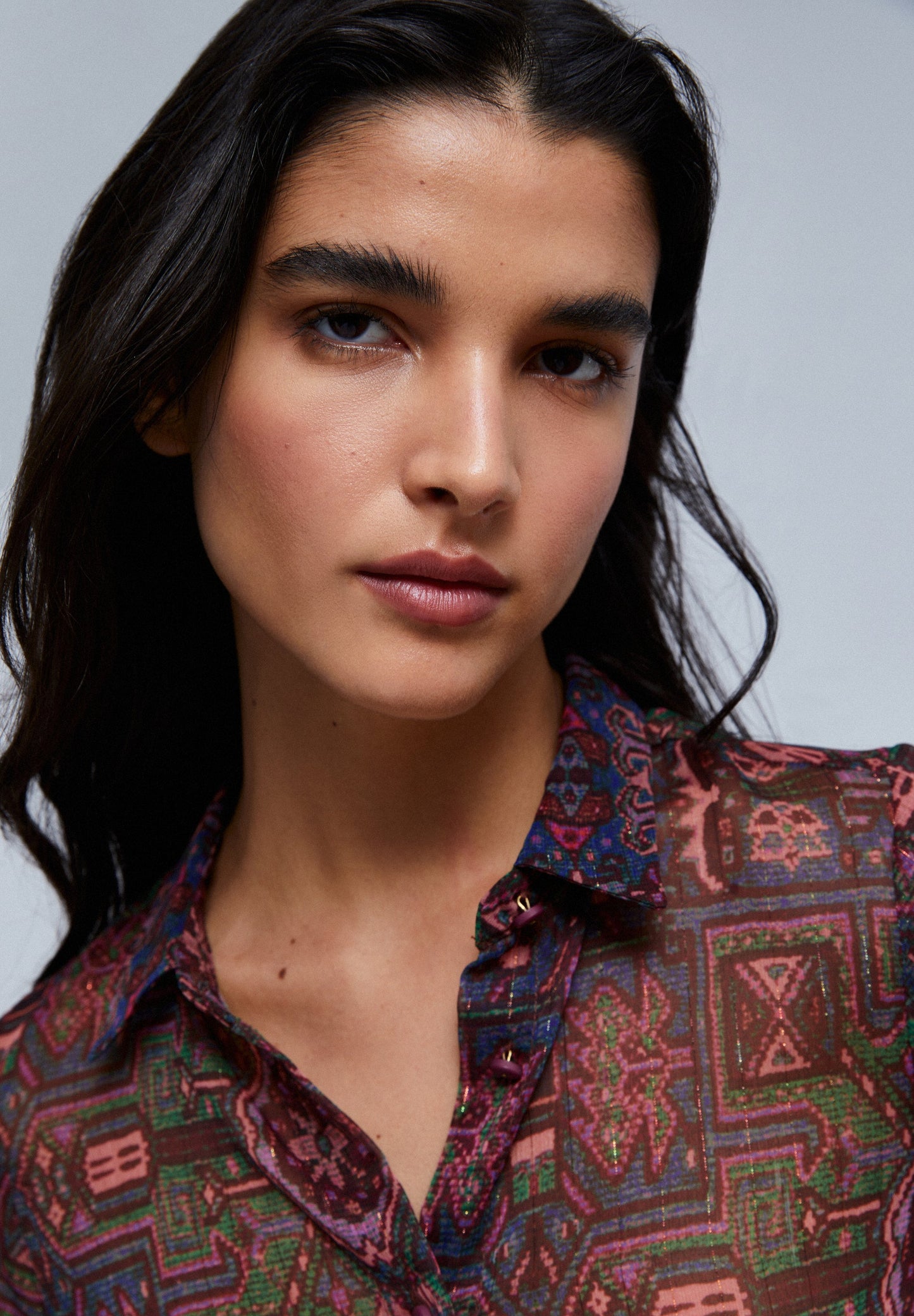 ETHNIC LUREX SHIRT