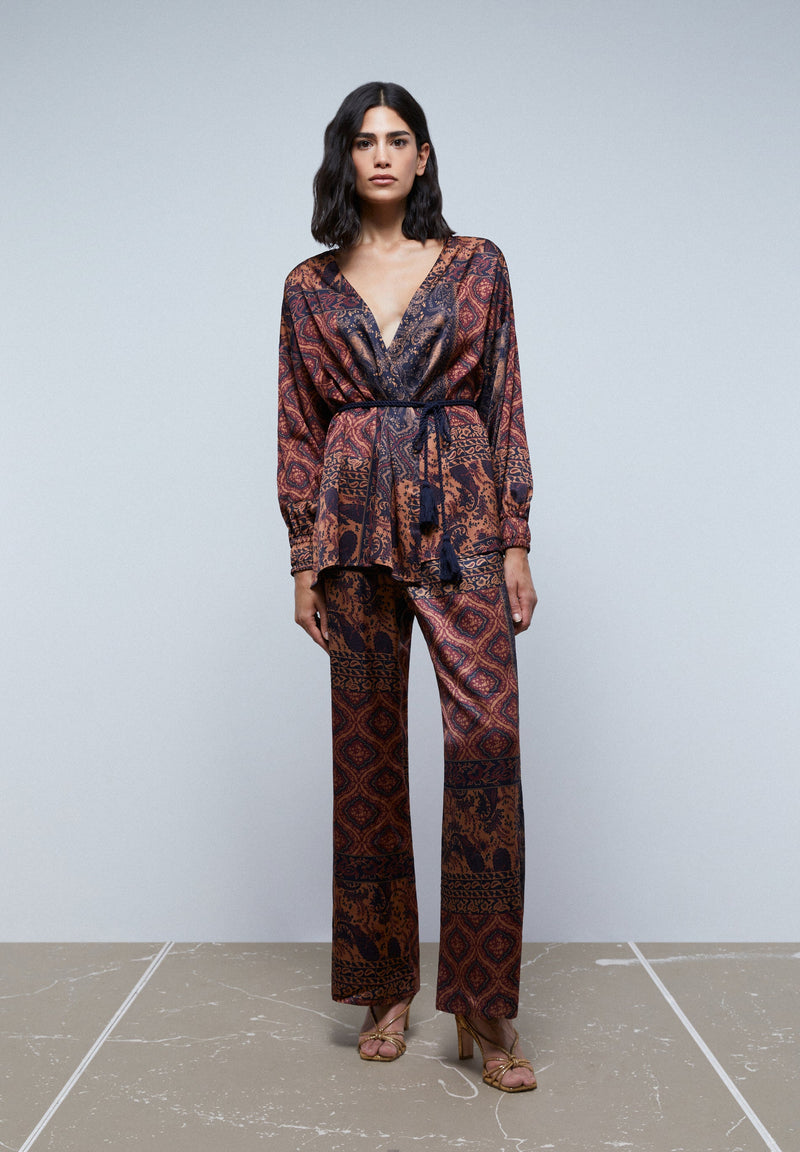 DOUBLE-BREASTED KIMONO BLOUSE
