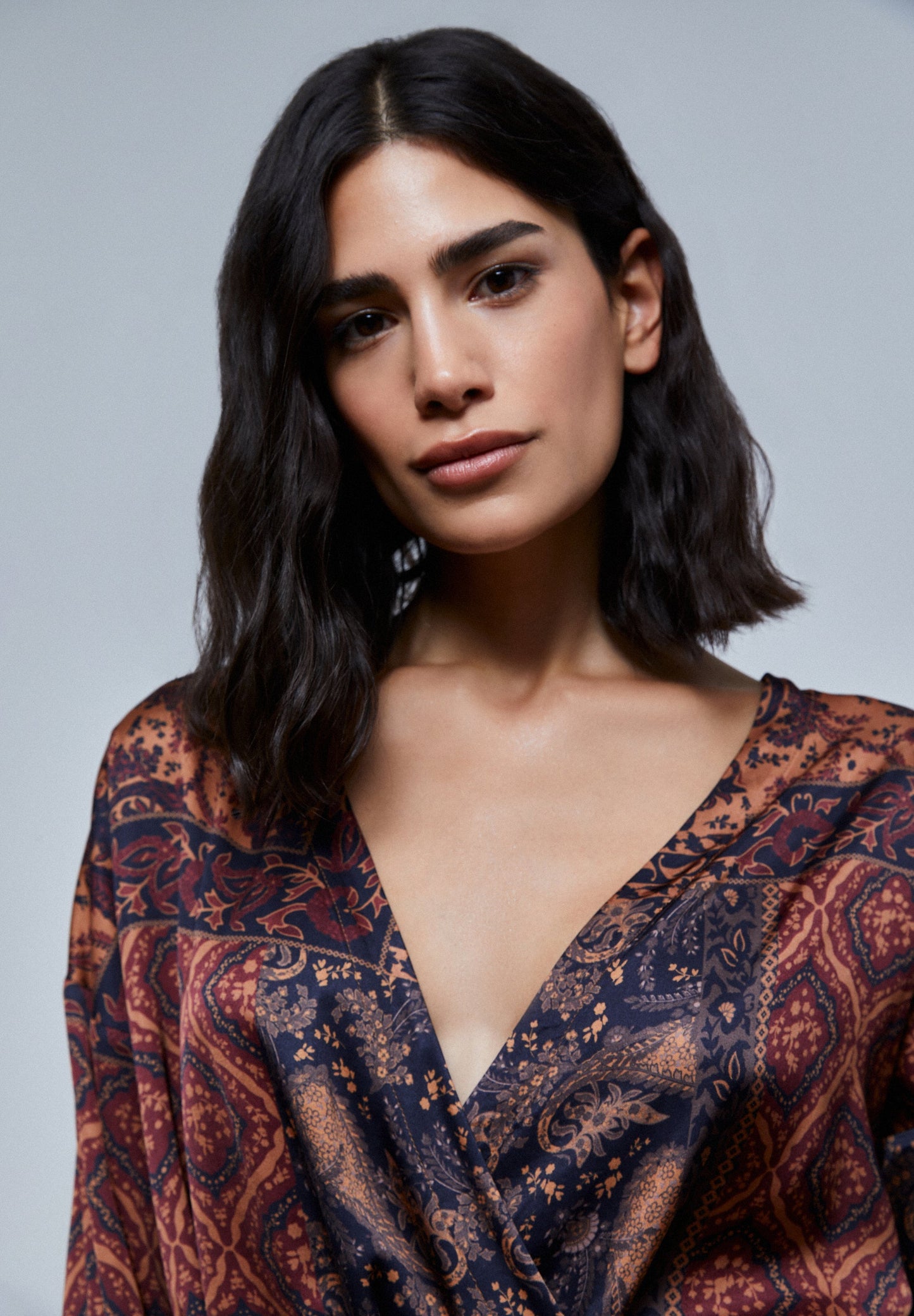 DOUBLE-BREASTED KIMONO BLOUSE