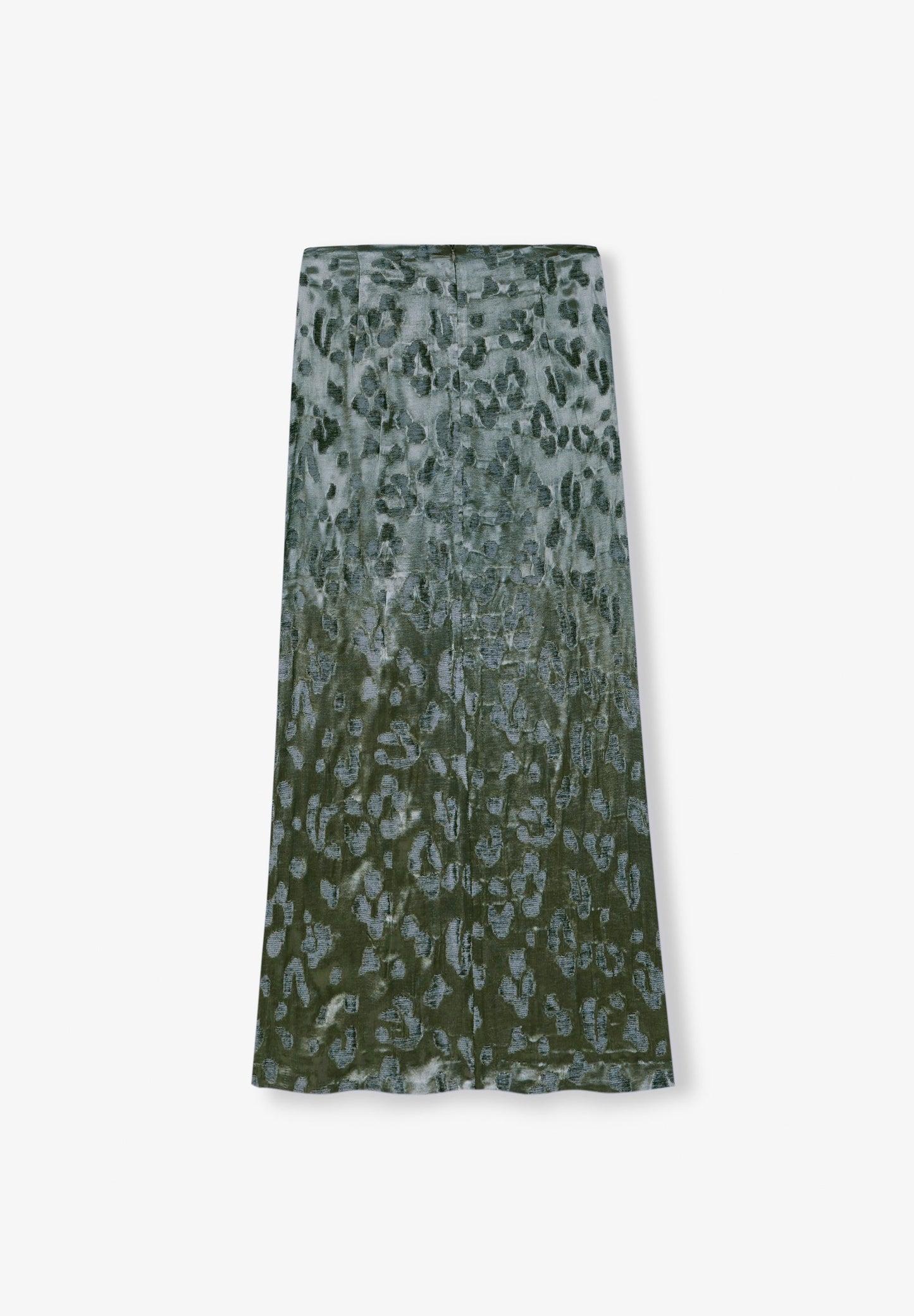 ANIMAL PRINT VELVET SKIRT WITH SLIT