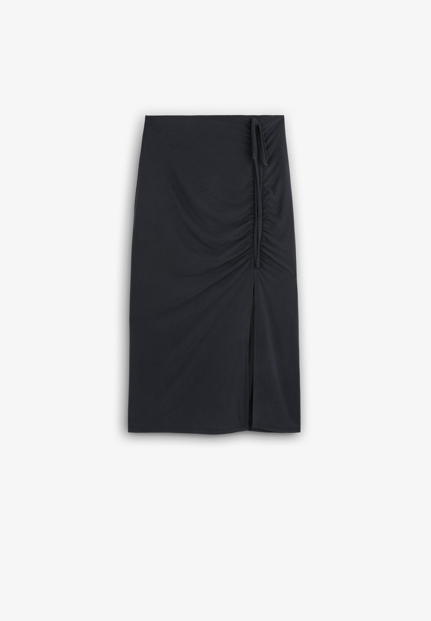 SIDE RUCHING MIDI SKIRT