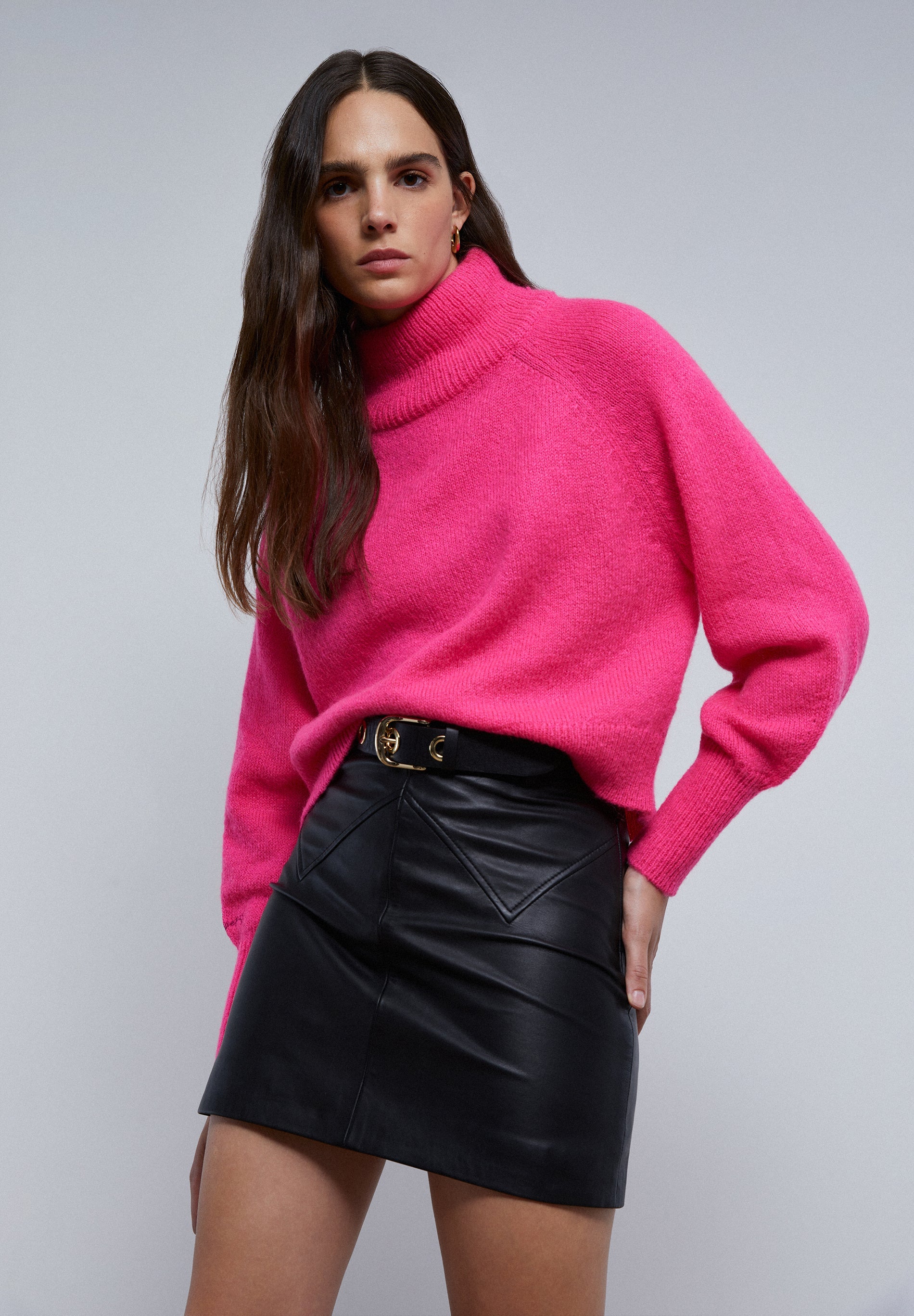 MOHAIR KNIT NEON SWEATER