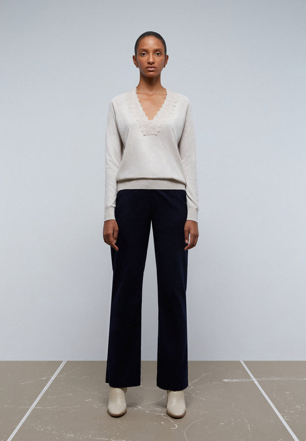 LACE DETAIL SWEATER