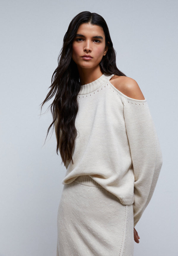 SWEATER WITH ASYMMETRIC SHOULDER