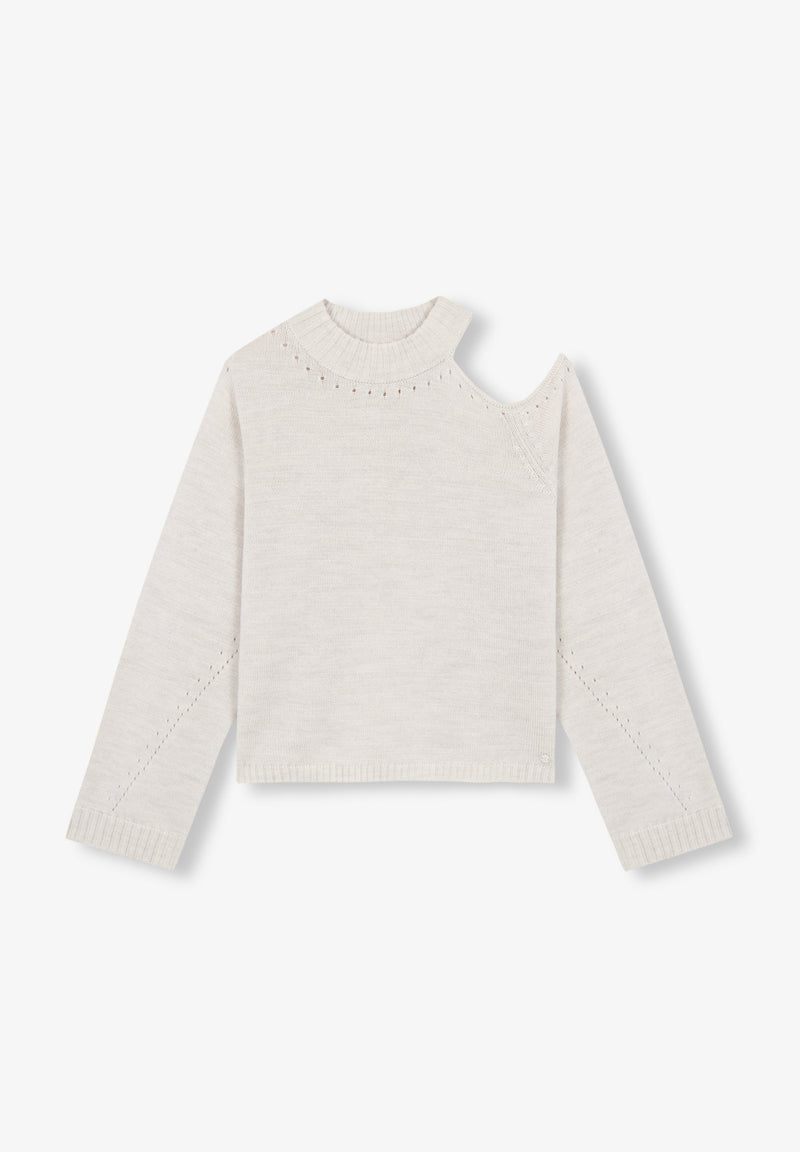 SWEATER WITH ASYMMETRIC SHOULDER