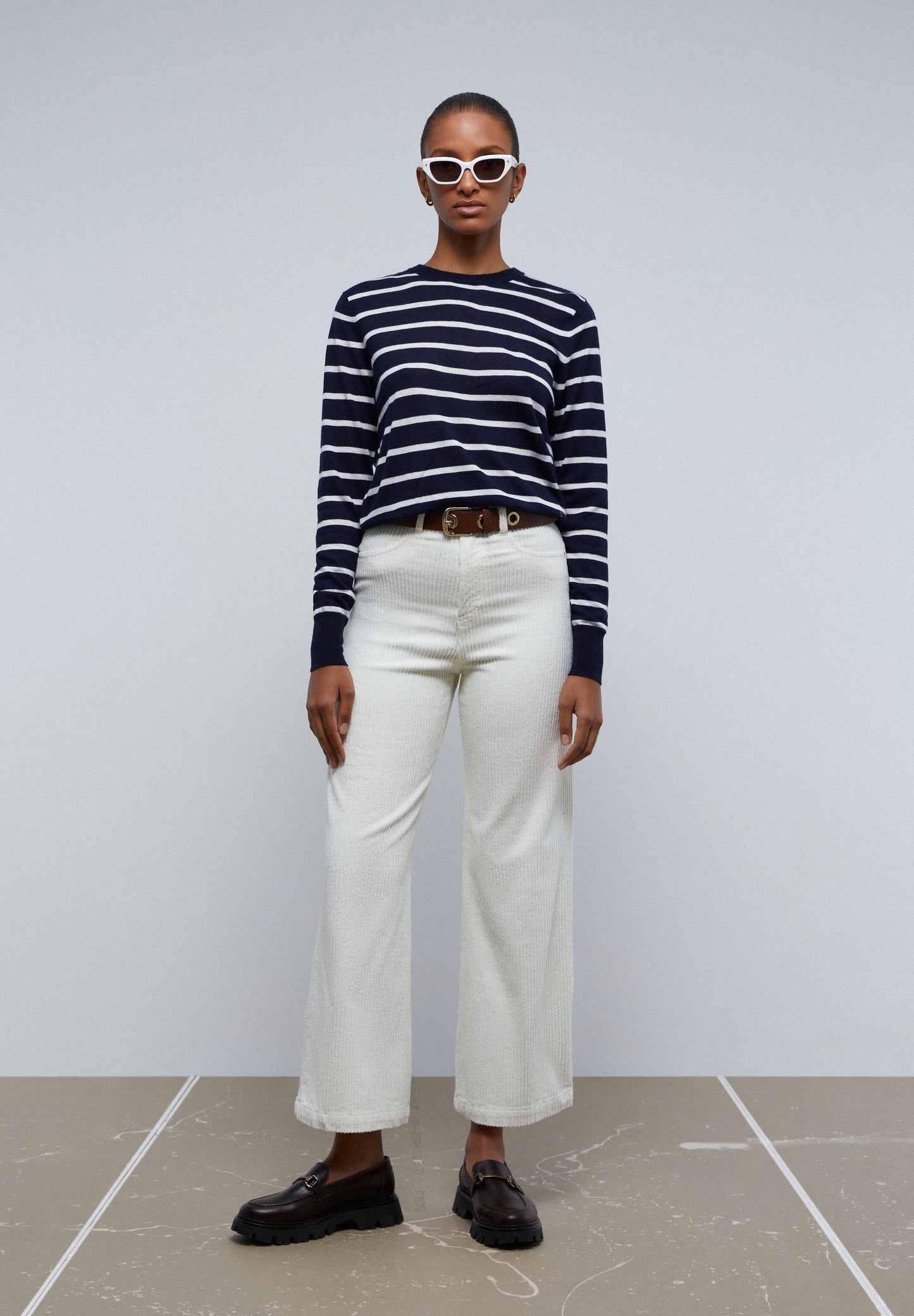 STRIPED SOFT KNIT SWEATER