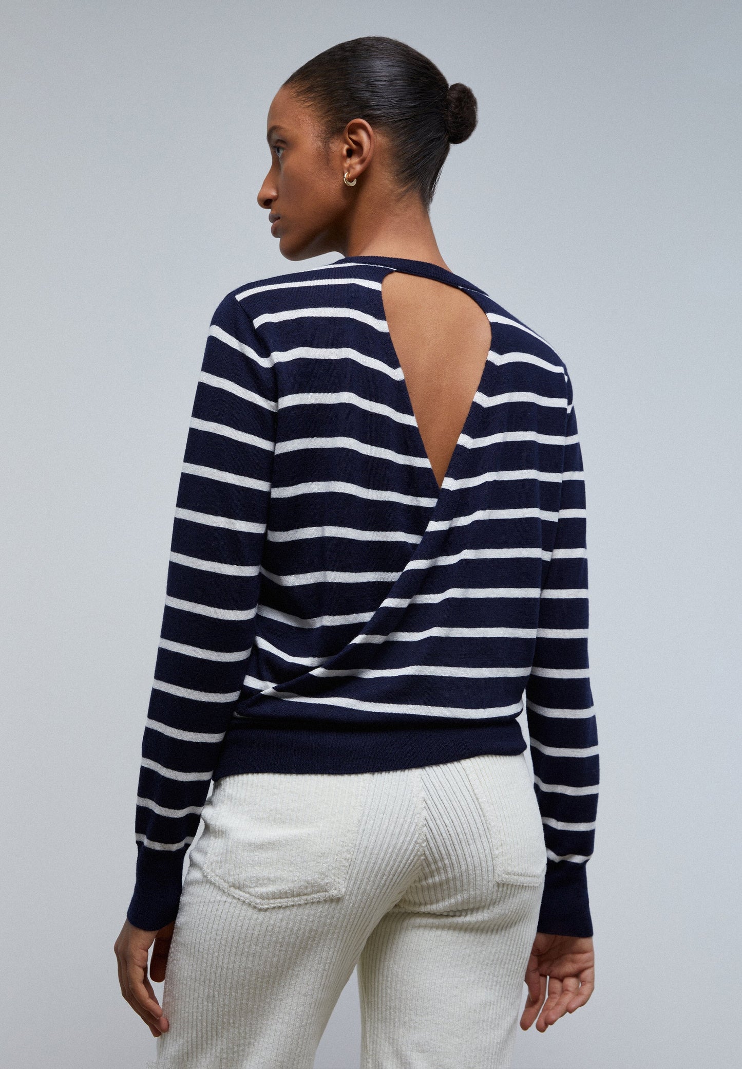 STRIPED SOFT KNIT SWEATER