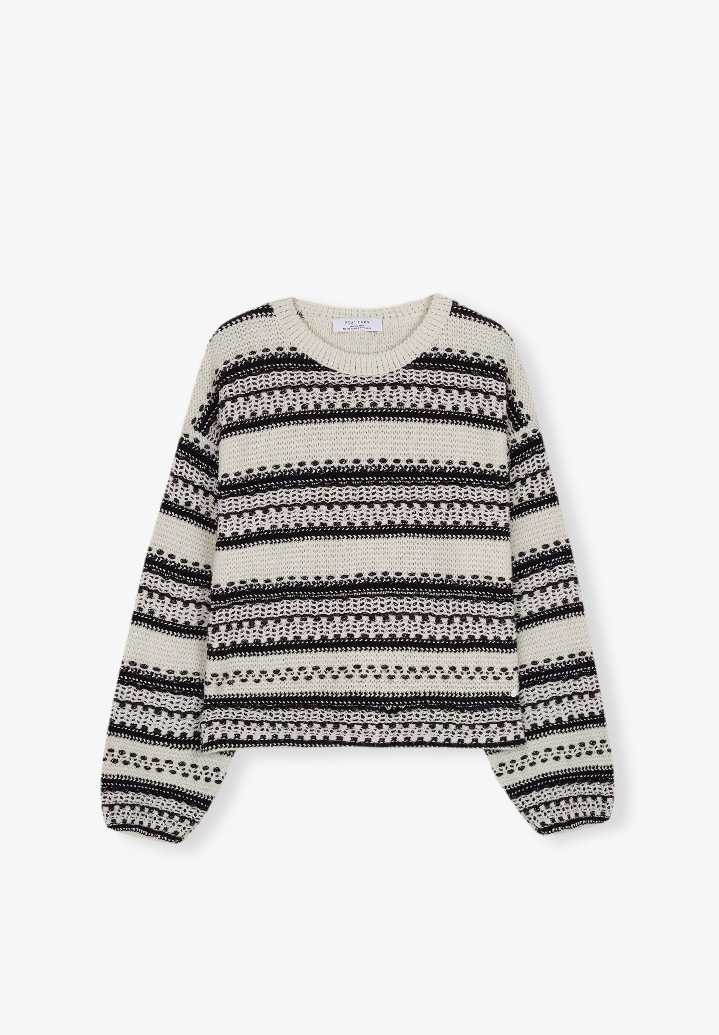 STRIPED CROCHET SWEATER