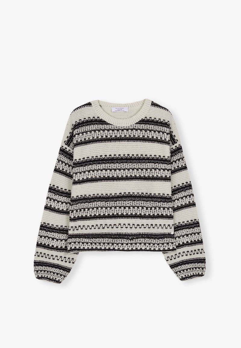 STRIPES R CROCHET JUMPER