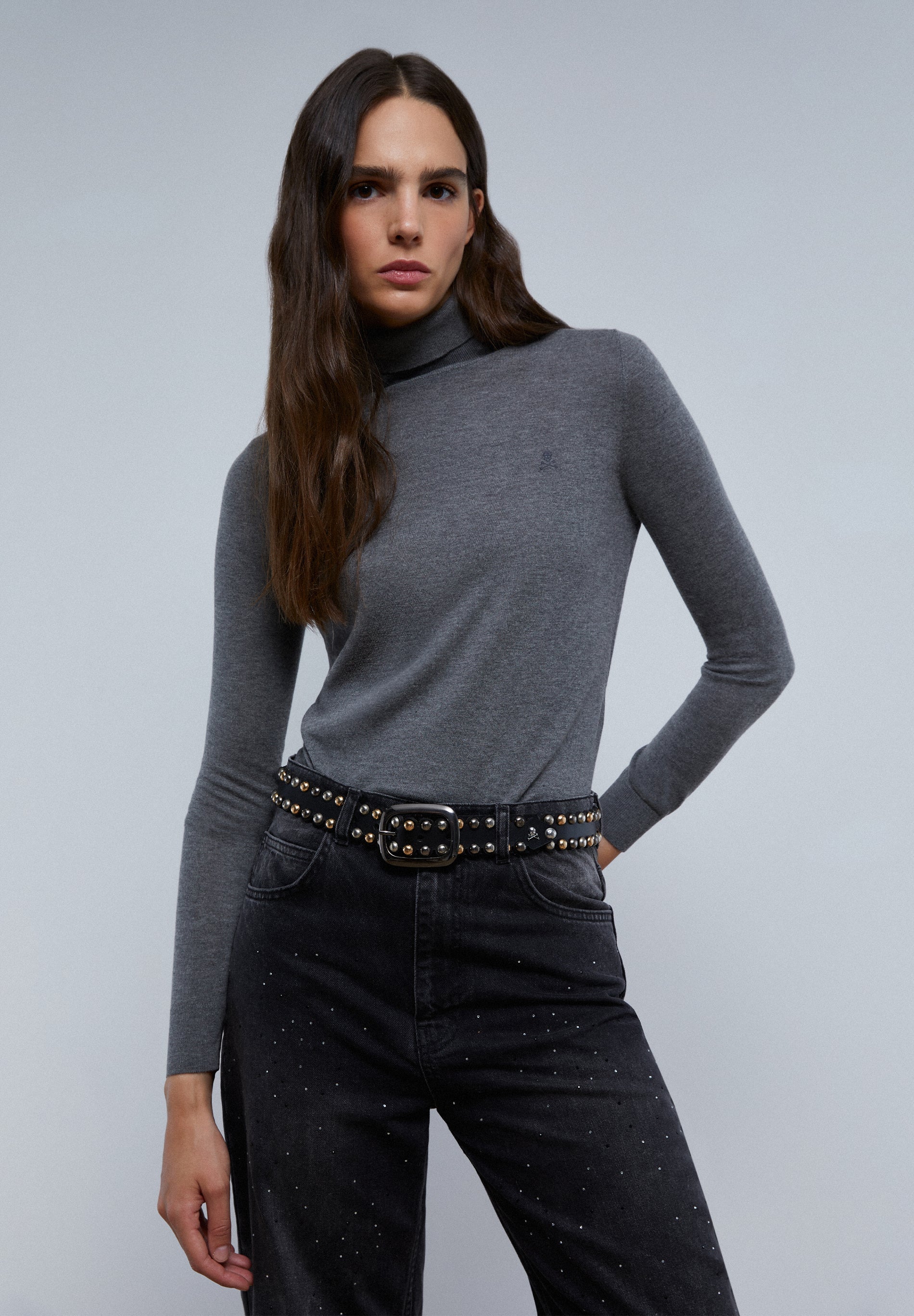 HIGH NECK KNIT SWEATER