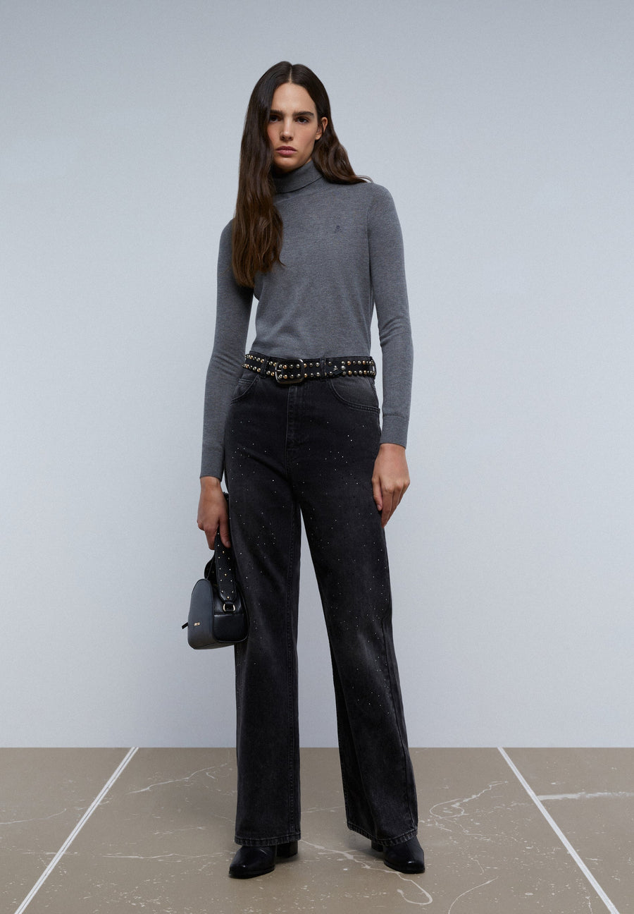 HIGH NECK KNIT SWEATER