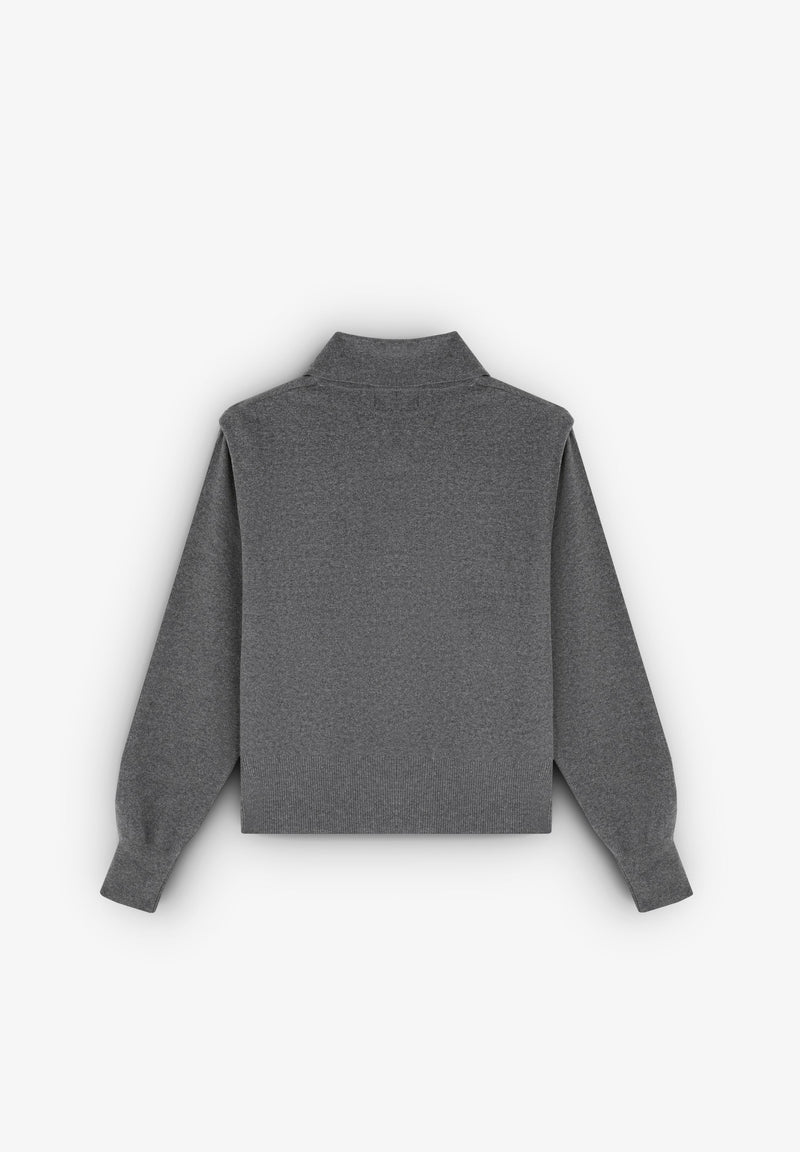 HIGH NECK CARDIGAN
