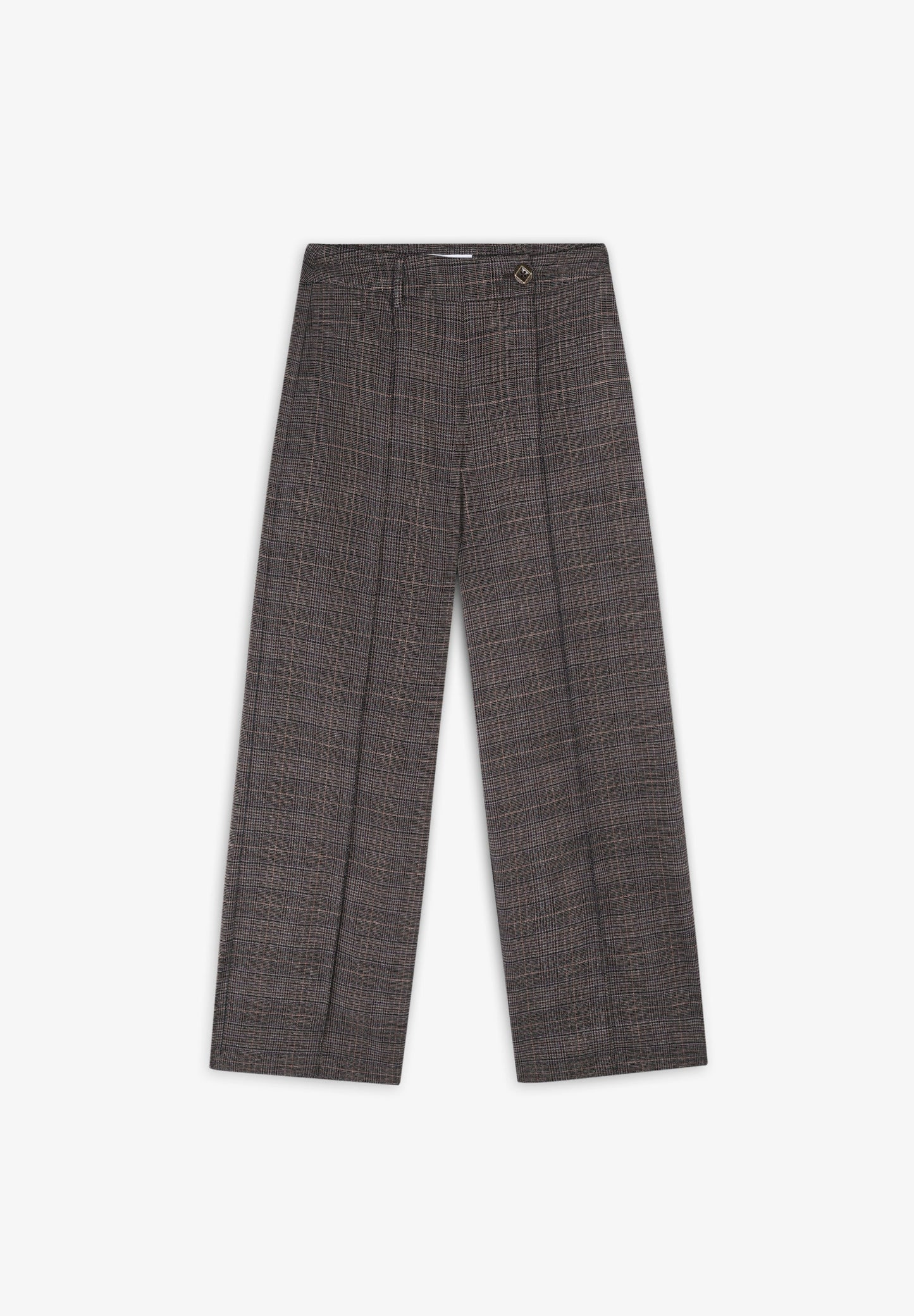 CROSSED LEG CHECK TROUSERS