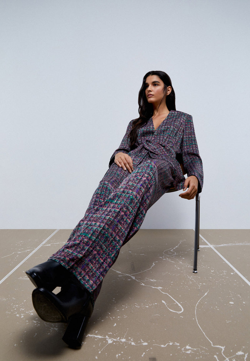 PRINT CHECK PANT